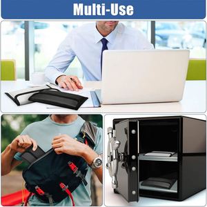 Small Fiberglass Fireproof Bag Non-itchy Waterproof Money Bag Cash Valuables <b>Passport</b> <b>Document</b> Pouch Zipper <b>Holder</b> - Product Image 5