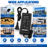 Adaptateur d'alimentation 12V 5A 60W certifié CE fabriqué en usine, connecteur DC 5.5x2.1mm pour moniteurs LCD, CCTV