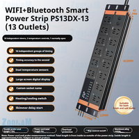 Regleta inteligente WiFi personalizada de fábrica con control remoto por aplicación, programación y protección contra sobrecargas, protector contra sobretensiones, cable de extensión