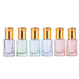 Botella de perfume de muestra transparente de 3ml con tornillo de tapa enrollable Esencia de vidrio de anís estrellado de color sellado para bola - Product Image 1