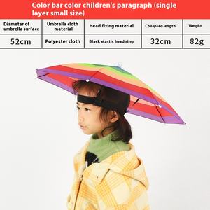 Оптовая продажа, унисекс, складная шляпа-зонтик с эластичной лентой, рыболовный зонт, кепка, уличная Складная головная убор, шляпа-зонтик - Product Image 6