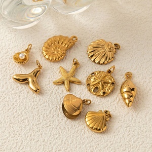 Collier pendentif élégant en acier inoxydable plaqué or 18 carats, chaîne lâche de base DIY, Série Océan Daquan, pour cadeau Furnace Vacuum - Product Image 3