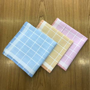 28cm Cotton Striped Handkerchief - Light Color Five-Color Mix, Soft &amp; Absorbent for <strong>Men</strong> &amp; Women (Wholesale) - Product Image 4