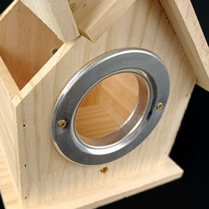 Toptan ucuz küçük bitmemiş el işi lüks ahşap dekore bahçe kapalı açık Birdhouse ile kolay temiz - Product Image 3