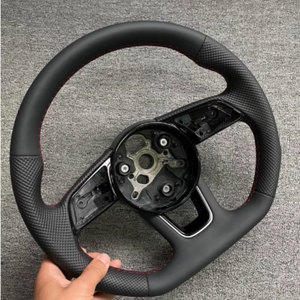 Avec bouton de démarrage <span class=keywords><strong>S</strong></span>-<span class=keywords><strong>Line</strong></span> Half Alcantara Carbon Fiber Paddle LED Volant pour <span class=keywords><strong>Audi</strong></span> TT R8 A4 A5 B8 B9 S4 RS6 A6 C7 RS Q5 Q6 - Product Image 4