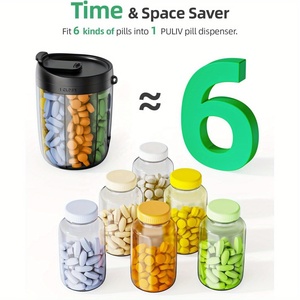 Wholesale Custom logo Travel Medical Smart 7 Day Weekly Medicine Storage Organizers Jar <b>Container</b> case Dispenser Holder - Product Image 3
