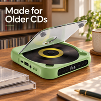Pemutar CD Kpop Kustom dengan Tutup Transparan dan Speaker, Pemutar CD Musik Nirkabel Isi Ulang, OEM ODM Grosir