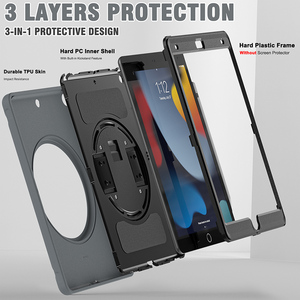 Per <span class=keywords><strong>Apple</strong></span> <span class=keywords><strong>iPad</strong></span> 10.2 9th 8th 2020 <span class=keywords><strong>2021</strong></span> 2019 custodia universale per Tablet con cinturino a mano 360 cavalletto pieghevole - Product Image 4