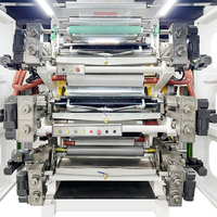 Machine d'impression flexographique à tambour central haute vitesse 6 couleurs, type CI rouleau à rouleau, pour l'impression de films plastiques en rouleau