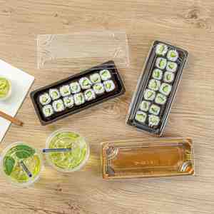 Contenedores Rectangulares de PET Reciclado para Alimentos, Bandejas Desechables Transparentes para Sushi, Pan y Otros Alimentos - Product Image 4