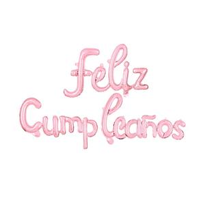 Película de aluminio de Feliz cumpleaños unida en <span class=keywords><strong>español</strong></span> de 16 pulgadas Feliz Cumpleanos letras globo de aluminio para decoración de fiesta telón de fondo - Product Image 5