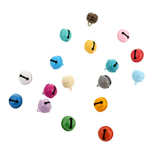 22mm colore caramella 17mm vernice da forno colorata piccola campana accessori per colletto per animali domestici borsa portachiavi appesa piccola campana - Product Image 1