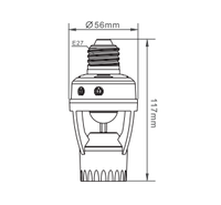 Luz con Sensor de Movimiento PIR de 360 Grados, Base E27, 110-240V, Carga Máxima de 60W, Tiempo de Retardo Ajustable