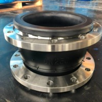 1 pièce Joint de dilatation en caoutchouc EPDM pour tuyau de drainage, à bride en acier au carbone galvanisé, surface lisse, PN16 DN100 DN200