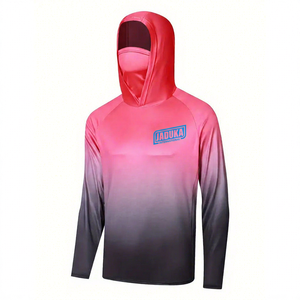 UPF 50+ Quick Dry Neon Grey pink Breathable Uv protection Tactical <b>Shirt</b> Mens Fishing <b>Shirt</b> <b>Fish</b> Wear Camo Fishing Hoodie Custom - Product Image 1