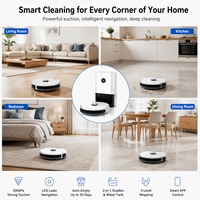 Robot aspirateur intelligent en gros avec base de vidage automatique, navigation laser LDS, aspirateur 3-en-1 pour sols durs et tapis