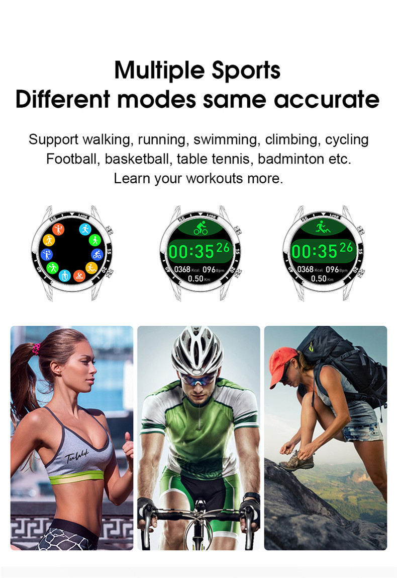 LIGE – montre de fréquence cardiaque pour hommes, bracelet en maille, entièrement tactile, étanche, sport, Fitness, de luxe, pour IOS et Android, 0189