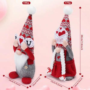 Gesichtslose Gnome-Plüschpuppe Buffalo-Platte nordische Gnome-Land-Gottespuppe Halloween Weihnachten Valentinsgeschenke Valentinstag Dekor - Product Image 2