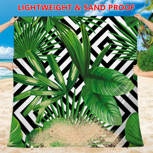 Ekstra besar poliester atas tahan air pasir bukti piknik tikar hijau untuk tanah - Product Image 2