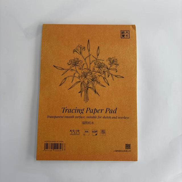 Daqian Customized Super Quality 40-Sheet Tracing Paper Pad 60gsm Ideal for Artists, Architects & Students