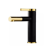 Robinet de lavabo de salle de bain moderne à bec rotatif à 360°, monocommande, en laiton massif, avec cartouche céramique, mitigeur chaud/froid