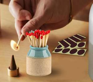 Match Striker <span class=keywords><strong>Paper</strong></span> con adhesivo Matchstick Sticker Ideal para cajas de partidos personalizadas Match Container Recargas Chimenea Decoración - Product Image 1