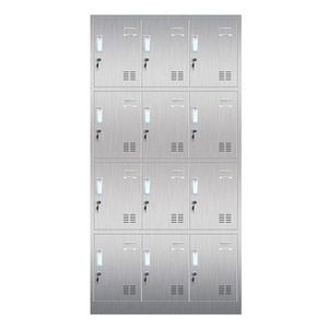 Stainless Steel Storage Cabinet 9 Door 3 Floors With Lock For Laboratory Cleanroom Use - Product Image 2