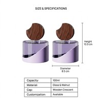 Mini flacon de parfum rechargeable avec bouchon en bois, emballage cadeau, 50 ml, 100 ml, OEM personnalisé