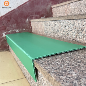 แผ่นป้องกันบันไดแบบรังผึ้ง PP <span class=keywords><strong>หนา</strong></span> 3 มม. <span class=keywords><strong>5</strong></span> มม. ใช้ซ้ำได้ ป้องกันการ<span class=keywords><strong>ล</strong></span>ื่น สำหรับงานก่อสร้าง - Product Image 4