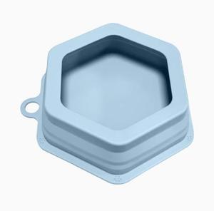 Silicone Anti-overflow Folding Hexagonal Dog & <b>Cat</b> Food Bowl Portable Outdoor & Car Use Drinking Bowl with Hanging Feature - Product Image 6