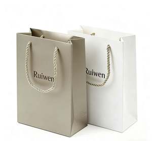 Bolsas de Regalo con Logotipo Personalizado, Cajas de Embalaje de Cartón Blanco Grueso con Logotipo en Relieve, Papelería Ecológica al por Mayor - Product Image 4