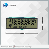 Afficheur LCD intelligent économique personnalisable SCCdisplay SJXDHG001015-19 HTN, plage de température ultra-large, afficheur LCD à 7 segments, non