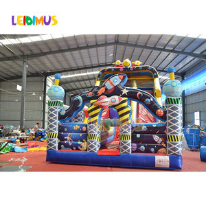 Tùy chỉnh PVC không gian bên ngoài tên lửa chủ đề nhảy lâu đài nhà bị trả lại MOONWALK Inflatable Bouncer lâu đài bouncy với trượt Combo - Product Image 3