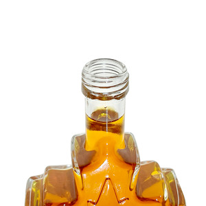 Bouteille en verre exquise en forme de feuille d'<span class=keywords><strong>érable</strong></span> personnalisée pour spiritueux, vodka, whisky, gin, brandy, <span class=keywords><strong>rhum</strong></span>, 500 ml, 700 ml, 750 ml, LGG-859 - Product Image 4