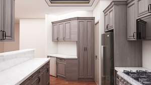 Cbmart pa ריהוט מודרני עיצוב עץ מלא אלגנטי בסגנון אירופאי שייקר קיר ארונות מטבח מודולה - Product Image 4