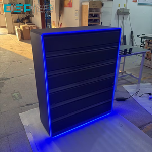 Étagère à cigarettes en métal verrouillable pour magasin de tabac, fabriquée au Vietnam, 6 étagères, distributeur de cigarettes, présentoir à tabac avec éclairage LED RVB - Product Image 4