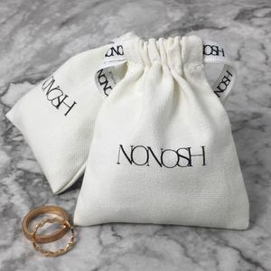 Customized Natural Color Packaging <b>Pouch</b> Reusable Eco Friendly Muslin Calico Canvas Cotton <b>Drawstring</b> <b>Pouch</b> for Jewelry - Product Image 3