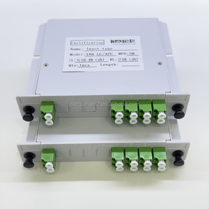 สายเคเบิลใยแก้วนำแสงแบบ Single Mode LC APC พร้อมปลอกหุ้ม LSZH สำหรับงานอุตสาหกรรม ยี่ห้อ OEM ODM รุ่น Divisor Optico พร้อมตัวแยกไฟเบอร์ PLC 1x8 ขนาด 0.9 มม. ในตัว - Product Image 3