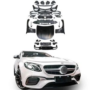 Kits de carrocería auténtica E63 para <span class=keywords><strong>Mercedes</strong></span> Clase E, W213, Facelift E63S AMG 1:1, parachoques delanteros de coche, rejilla, capó, puntas de labios traseros - Product Image 1
