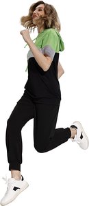 Fitspi top da <span class=keywords><strong>donna</strong></span> vestiti estivi felpe con cappuccio per camicie da <span class=keywords><strong>donna</strong></span> camicette Casual a maniche corte - Product Image 5