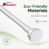 Tringle à rideau à tension ARODDY, compatible murale, pour tube de 28 mm, longueur 82,7-118,1 pouces, avec système de verrouillage breveté, sur mesure