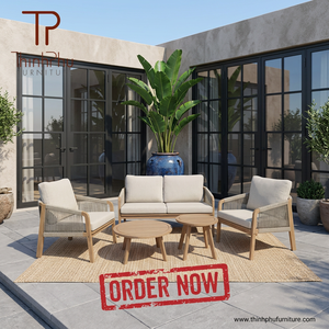 Luxury Contemporary <b>Foldable</b> Acacia Wood Eco-friendly Teak Wood Frame Outdoor Furniture Set <b>Garden</b> Sofa Dining <b>Table</b> Chair for - Product Image 5