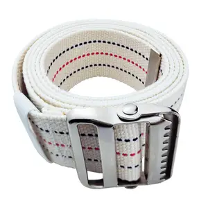 Beige Transfer Gait belt with Metal Buckle for Walking and Standing Assist Aid Caregiver Cryotherapy