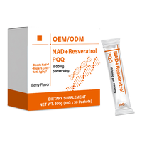 Complément Liquide OEM NAD+ Resvératrol PQQ pour l'Énergie Adulte, la Réparation ADN, la Défense Anti-Âge et l'Amélioration des Fonctions Cérébrales - Durée 24 Mois