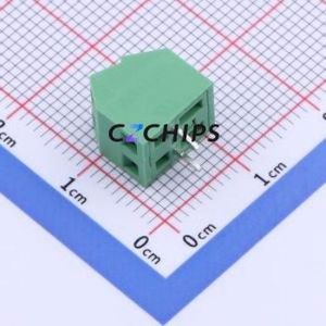 DB127S-3.81-2P-GN-S Screw Terminal Block P=3.81mm Connector ( Construction: 1x2P )( Pitch: 3.81mm )( Color: Green ) - Product Image 2