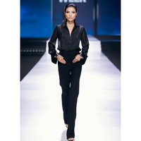 Nouvelle Collection : Blazers et Costumes pour Femme – Noir Uni, Bouton Unique, Luxe, Haute Qualité, Polyester/Coton Respirant, Personnalisable Mr Crazy Lady