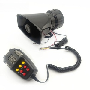 Klaxon de moto, klaxon de voiture à sortie carrée, klaxon PA 7 tons 12V 100W, klaxons d'alarme 7 sons en gros pour véhicules. - Product Image 3