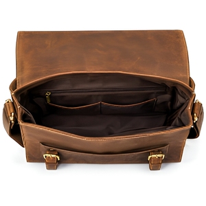 Premium Genuine Leather Crossbody Messenger <b>Bag</b> <b>Small</b> Sport Satchel for <b>Laptop</b> Work Office Travel Unisex Business Collection <b>Bag</b> - Product Image 4