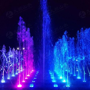 Pompe de fontaine à plat DMX extérieure en acier inoxydable avec éclairage RGB, design moderne et durable pour entrées de centres commerciaux et de places publiques - Product Image 2