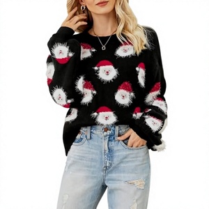 Pulls décontractés anti-boulochage pour femmes, motif dessin animé de Noël, vente en gros, marque privée, OEM, ODM, fournisseur pour commandes en gros - Product Image 2
